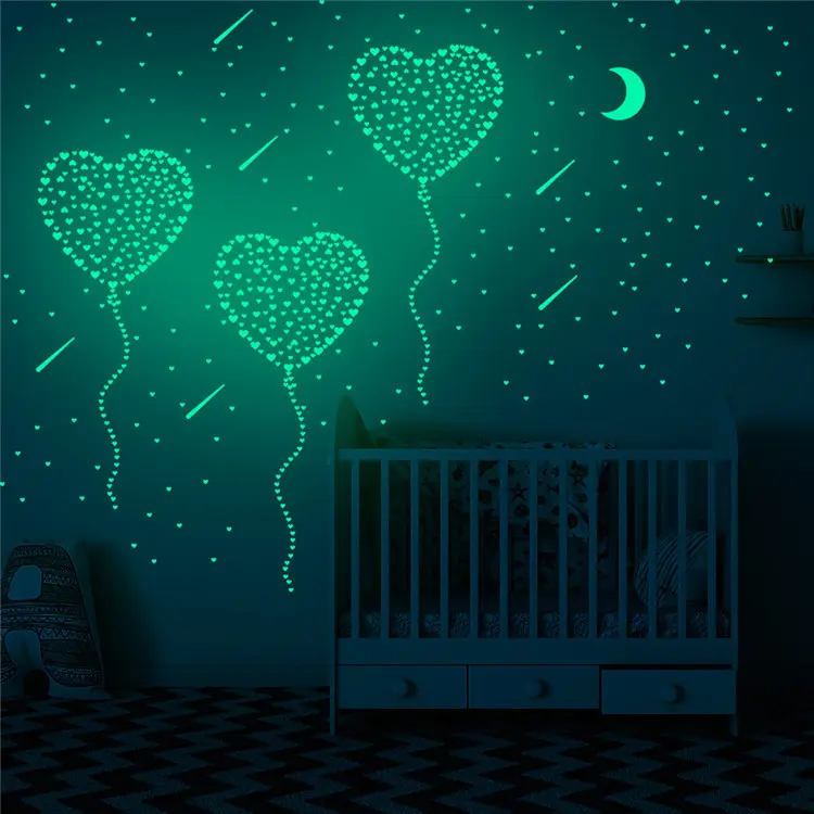Amazon Hot Gift for Kids Wall Decoration Glow Sticker Stars and Moon Wall Stickers