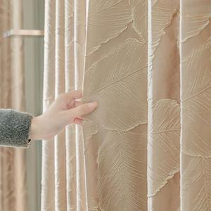 Lusso foglia d'<span class=keywords><strong>oro</strong></span> alta precisione <span class=keywords><strong>tende</strong></span> Jacquard per soggiorno camera da letto decorazione della finestra - Product Image 4