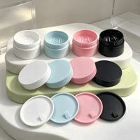 Pot à crème en PP dépoli double couche, réutilisable, coloré, vide, pour cosmétiques et lotions, avec estampage à chaud doré et sérigraphie