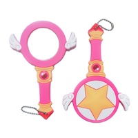 Miroir cosmétique à main personnalisé Design de mode personnalisé ou image de dessin animé miroir de maquillage en PVC miroir suspendu bâton magique