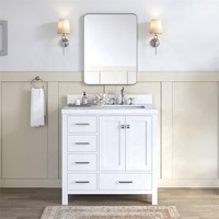 Haut de gamme Cavio vanité de salle de bain sur pied blanc Shaker Durable à la mode armoire de salle de bain prix abordable vanité de salle de bain