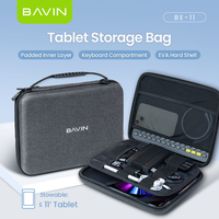 Étui de protection pour tablette BAVIN BE11, en peluche, portable, avec fermeture éclair, accessoires de rangement, pochette pour iPad