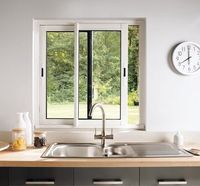 Vente en gros fenêtre en aluminium étanche fenêtre coulissante à 3 voies fenêtre intérieure à double vitrage fenêtre coulissante à impact
