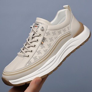 Zapatillas Deportivas para Hombre, Transpirables, Antideslizantes, Diseño con Cordones, para Todas las Temporadas, Color Blanco - Product Image 6