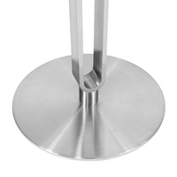 Gesinterter Stein-Esstisch, Gebürsteter Edelstahl-Tischfuß, Moderner Kommerzieller Café- und Restaurant-Tisch