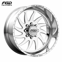 Jantes de camion forgées sur mesure FGD, à fond profond, polies, 20-28 pouces, en alliage forgé pour Sierra Silverado 1500/2500/3500