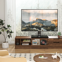 Support de télévision universel pour téléviseurs de 27 à 60 pouces, base de télévision réglable en hauteur, remplacement de base de télévision avec base en verre trempé 400x400 VESA
