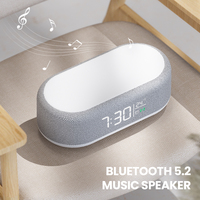 2025 Bestseller Telefon Ladegerät 6 in 1 Multifunktions 15W Schnell ladung Digitaler Wecker Drahtloser Ladegerät Lautsprecher RGB Lampe