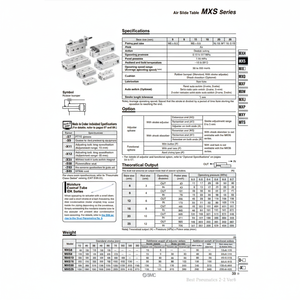 MXS16-10โต๊ะสไลด์ลมนิวเมติก SMC - Product Image 1