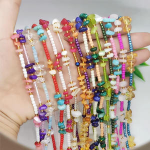 29 tipi di estate Boho Sexy girovita perline per il corpo in filo di cotone arcobaleno perle di vetro naturale gemma pietra catene in vita per le donne degli uomini - Product Image 1