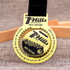 Médaille de moulage sous pression de haute qualité artisanat en métal plaqué or personnalisé logo gravé sérigraphie souvenir porte-médaille pièce - Product Image 1