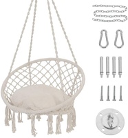 NOUVEAU Fauteuil suspendu en métal moderne, type hamac, pour usage extérieur et intérieur, parc, salon, cour - Taille extra-large, capacité 300 LBS