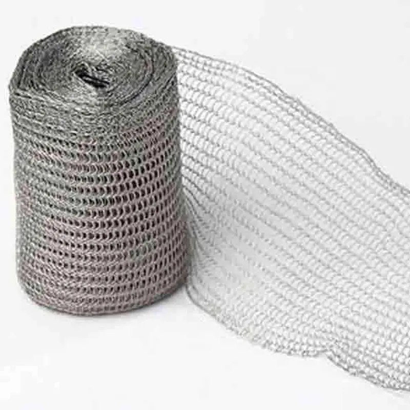 127mm width stainless steel knitted wire mesh rolls/pure nickel knitted wire mesh/knitted wire mesh for distillation