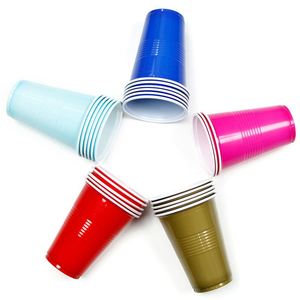Wholesale 16oz/12oz/7oz Multicolor Disposable Party <b>Cups</b> Beer Pong <b>Cups</b> Assorted Colors <b>Plastic</b> <b>Cups</b> for Drinking - Product Image 2