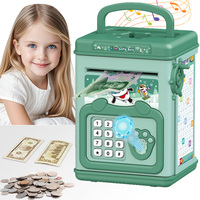 Tirelire en plastique à main pour enfants, jouet créatif avec mot de passe, boîte de rangement pour pièces de monnaie, cadeaux d'anniversaire et de Noël