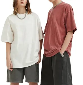 Custom Logo 100% Katoen Unisex Ontwerpen Tshirt Man Vrouwen Kleding Oversized Mannen T-shirts