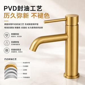 Modern Widespread Basin Faucet 8 Inch Deck Mounted 2 Handle Stainless Steel Hot Cold Water Tap - Product Image 4