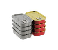 Boîtes de poisson thon/sardine rectangle vide boîtes de conserve 2 pièces faisant la machine
