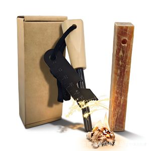 Allume-feu en magnésium avec manche en bois, kit de survie, équipement de camping en plein air, torche en pin, ensemble silex et acier - Product Image 1