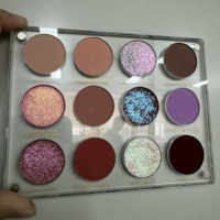 Fard à paupières duo-chrome personnalisé, végétalien, haute pigmentation, cosmétique, 12 couleurs, transparent, mat, nacré, magnétique