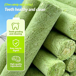 Bastoncini di Erba per Gatti Liofilizzati, Controllo dei Noduli di Pelo, Fibra Digestiva, Snack Naturale Senza Cereali per Gatti da Interno - Product Image 4
