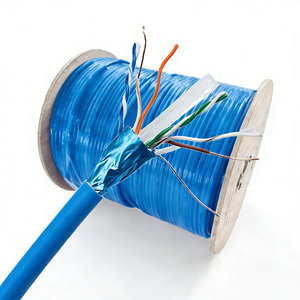 Câble de communication blindé STP FTP Cat5e bleu pour fabricants, 110 ohms, 300 V, 4 paires, <span class=keywords><strong>24AW</strong></span> - Product Image 5