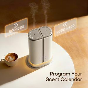 SCENTA 豪华酒店客房家用双通道可重复填充香薰机 2 种香味可重复填充无水香薰机，适合送礼 - Product Image 3