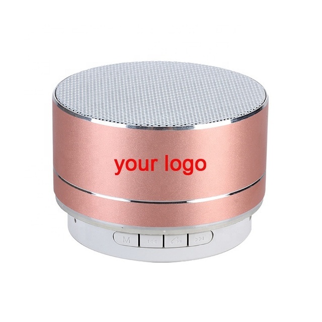Hot Selling Colorful Small Round Mini Portable Wireless Speaker A10 Metal Fm Radio BT Speaker