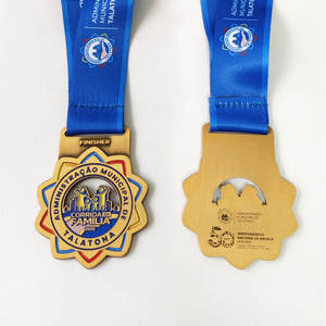 Médaille de sport personnalisée en 3D, à découper, pour marathon, course à pied, ville, à concevoir soi-même par <span class=keywords><strong>le</strong></span> fabricant - Product Image 4