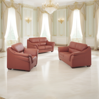 Ensemble de canapés inclinables en cuir de luxe de haute qualité avec un design moderne et une garantie de 2 ans pour les meubles de salon de villa