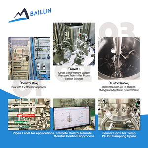 เทคโนโลยีการหมักชีวภาพแบบธรรมชาติ หน้ากากอนามัยชนิด Bioreactor ขนาด 50 ลิตร ถังหมักสแตนเลส พร้อมระบบ CIP/SIP และราคาสำหรับการผลิตวัคซีน - Product Image 2