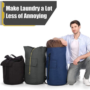 Bolsa de Lavandería Extra Grande, Resistente e Impermeable para Viajes, Hostales y Campamentos, con Correa de Hombro Reforzada, Conveniente y Duradera - Product Image 2