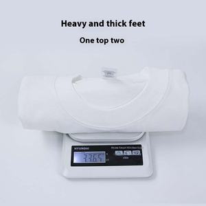 T-shirt in cotone pesante 300G per uomo di grandi dimensioni da uomo a maniche corte da uomo - Product Image 4