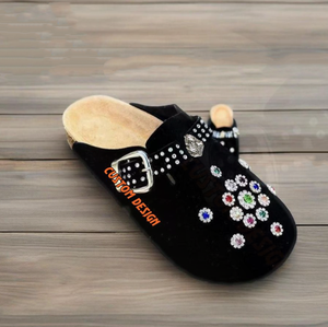 Nouvelles sandales claquettes personnalisées en cuir pour hommes, pour l'intérieur et l'extérieur - Product Image 5