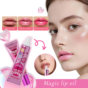 Lip Gloss Vegan Warna <span class=keywords><strong>Pink</strong></span> Berubah Sesuai PH, Lip <span class=keywords><strong>Oil</strong></span> Tinted Plumping, Pewarna Bibir, Pelembab, Lip <span class=keywords><strong>Oil</strong></span> Ajaib - Product Image 1
