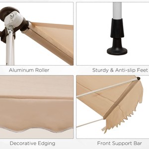 Cửa sổ cửa Hướng dẫn sử dụng có thể thu vào mái hiên có thể điều chỉnh Shade Bìa UV bảo vệ ngoài trời tán - Product Image 6