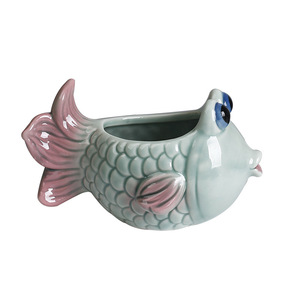 Vaso <span class=keywords><strong>per</strong></span> Piante Succulente in Ceramica a Forma <span class=keywords><strong>di</strong></span> <span class=keywords><strong>Pesce</strong></span> Tropicale, Ornamento Carino <span class=keywords><strong>per</strong></span> Piante Grasse, Vendita all'Ingrosso - Product Image 6