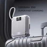 Nouveau produit 10000/20000mAh Mini Slim Portable PD22.5W chargeur d'affichage LCD de batterie externe de charge Super rapide avec câbles de charge