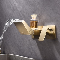Mitigeur mural numérique hydraulique Xinxi en cuivre pur, affichage numérique, luxe léger, pour lavabo chaud/froid