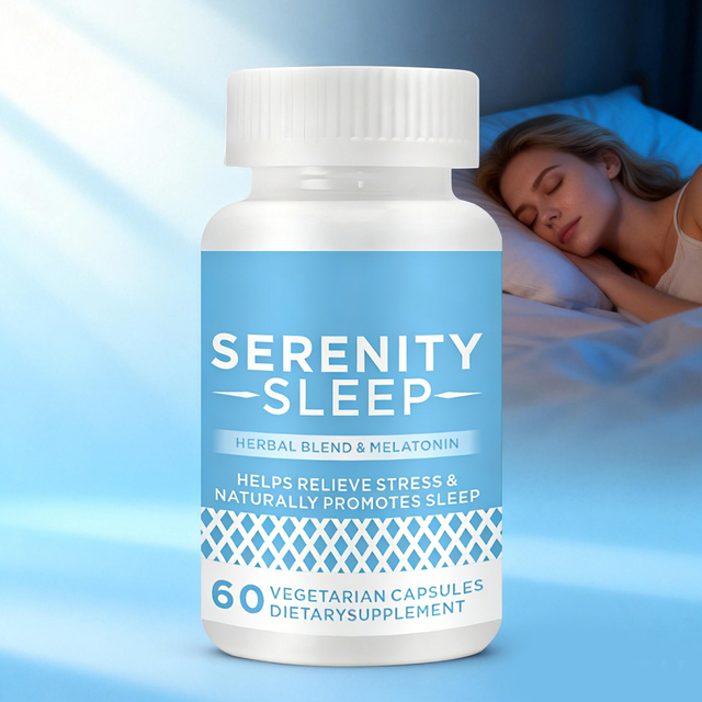 Vitahall Private Label OEM Melatonin Sleep Capsules 60 Count with Valerian Root and Chamomile for Relaxation