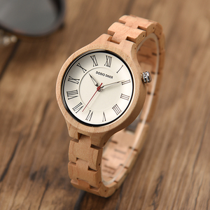 Moledodo-montre à quartz en bambou pour femmes, montre-bracelet de luxe, avec logo OEM, cadeau Surprise, livraison directe fabricant - Product Image 1