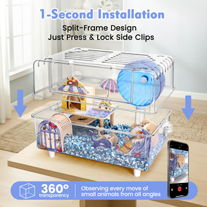 Cage à hamster spacieuse et luxueuse, multifonctionnelle, au design original et tendance - Product Image 2