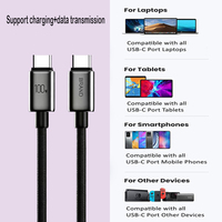 Cable de Carga Rápida Tipo-C a Tipo-C de 100W 5A, Material ABS, PD 3.1 para iOS y Cámaras