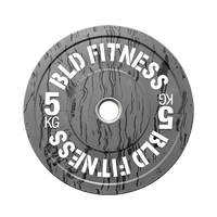 Plaques de musculation durables antidérapantes marbrées de 20 kg en caoutchouc EPDM standard avec absorption des chocs pour entraînement à la barre et CrossFit