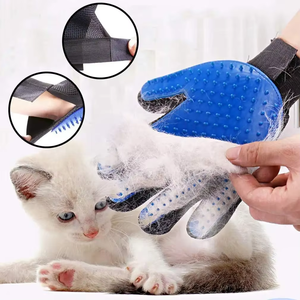 Guantes de aseo para mascotas, cepillo de baño para mascotas, Material TPR para perros, productos de limpieza y aseo para mascotas, limpieza de pelo para gatos - Product Image 3