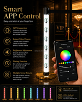 Poste de señalización LED RGBW con control remoto, tubos RGB y clasificación IP44 para alquiler de eventos y gestión de colas de USBBT