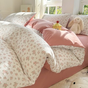 Set di biancheria da letto in quattro pezzi spessita in tessuto spazzolato per la pelle - Product Image 3