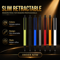 Stylo bille en métal rechargeable 0,5 mm avec clip, idéal pour le bureau, l'école et les cadeaux promotionnels