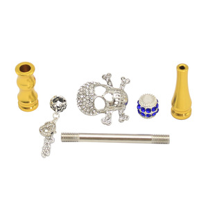 Fancy Crystal Skull <b>Hookah</b> Mouthpiece Decorative Alloy Shisha Tip Reusable Waterpipe Mouth Nozzle Individual Part - Product Image 2