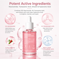 Sérum Éclaircissant Anti-Taches à la Niacinamide et à l'Acide Tranexamique pour le Visage – Anti-Âge, Blanchissant, Peau de Verre, Teint Radieux et Clarifiant